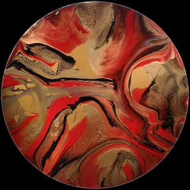 Cathedral City Art Collection: Elan Vital, Red Hot Painting #4273